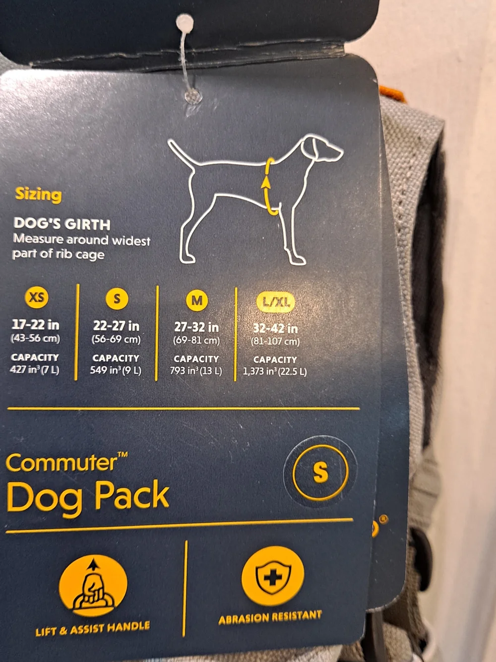 Ruffwear Commuter Dog Pack Sling - Small Cloudburst Gray NWT Hiking Travel Bag